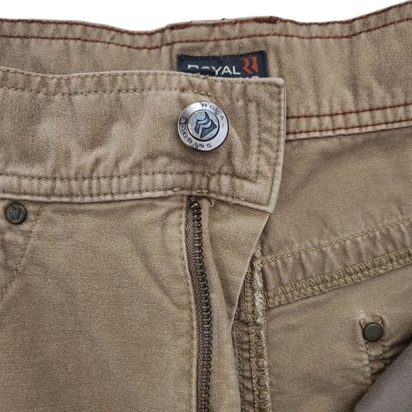 ROYAL ROBBINS brushed moleskin cotton pants men camel 34x32 - Picture 8 of 15